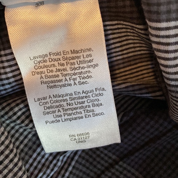 DKNY blue and grey plaid long sleeve button down shirt - Picture 6 of 8